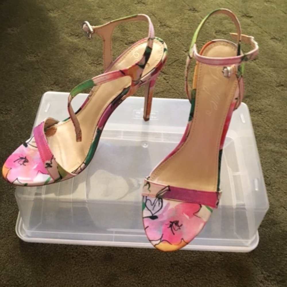 Fergi Stilleto Sandals - Pink Floral 8